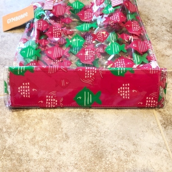 🆕 Gymboree girls pink beach bag fish tote - Picture 8 of 9